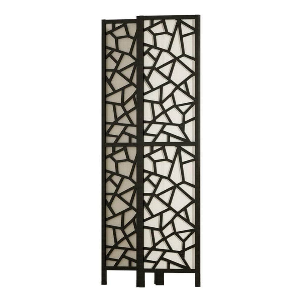 Clover Room Divider Screen Privacy Wood Dividers Stand 3 Panel Black