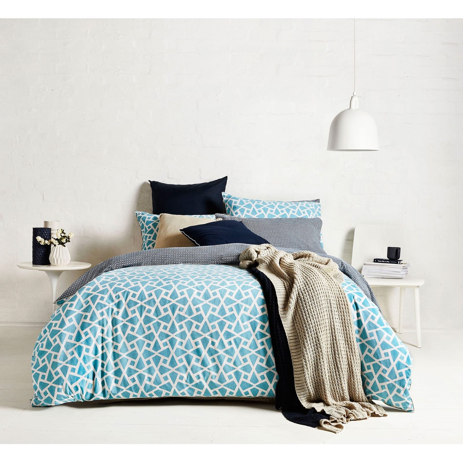 Coast Reversible Quilt Cover Set Queen - Queen
