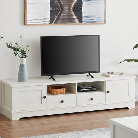 Coastal White 180cm Entertainment Unit: Perfect for Your Stylish Home
