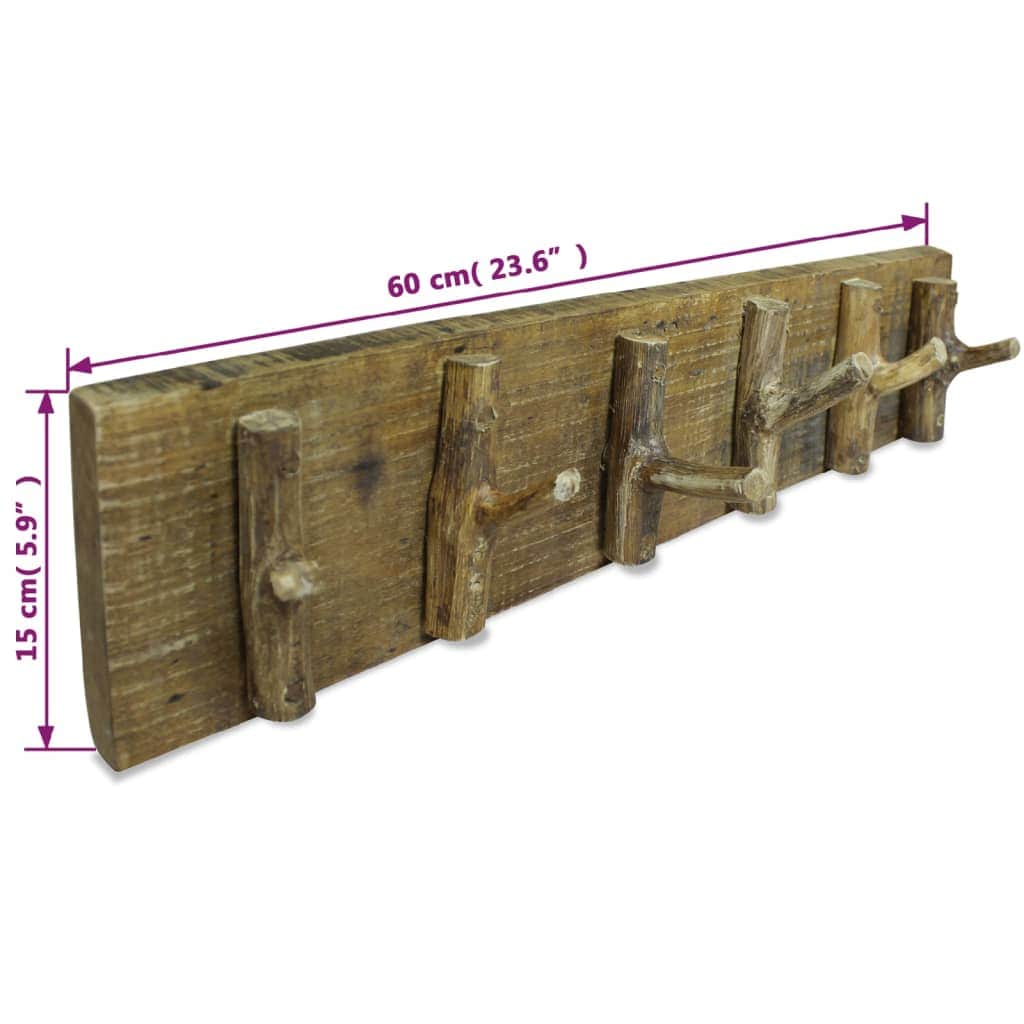 Coat Rack Solid Reclaimed Wood