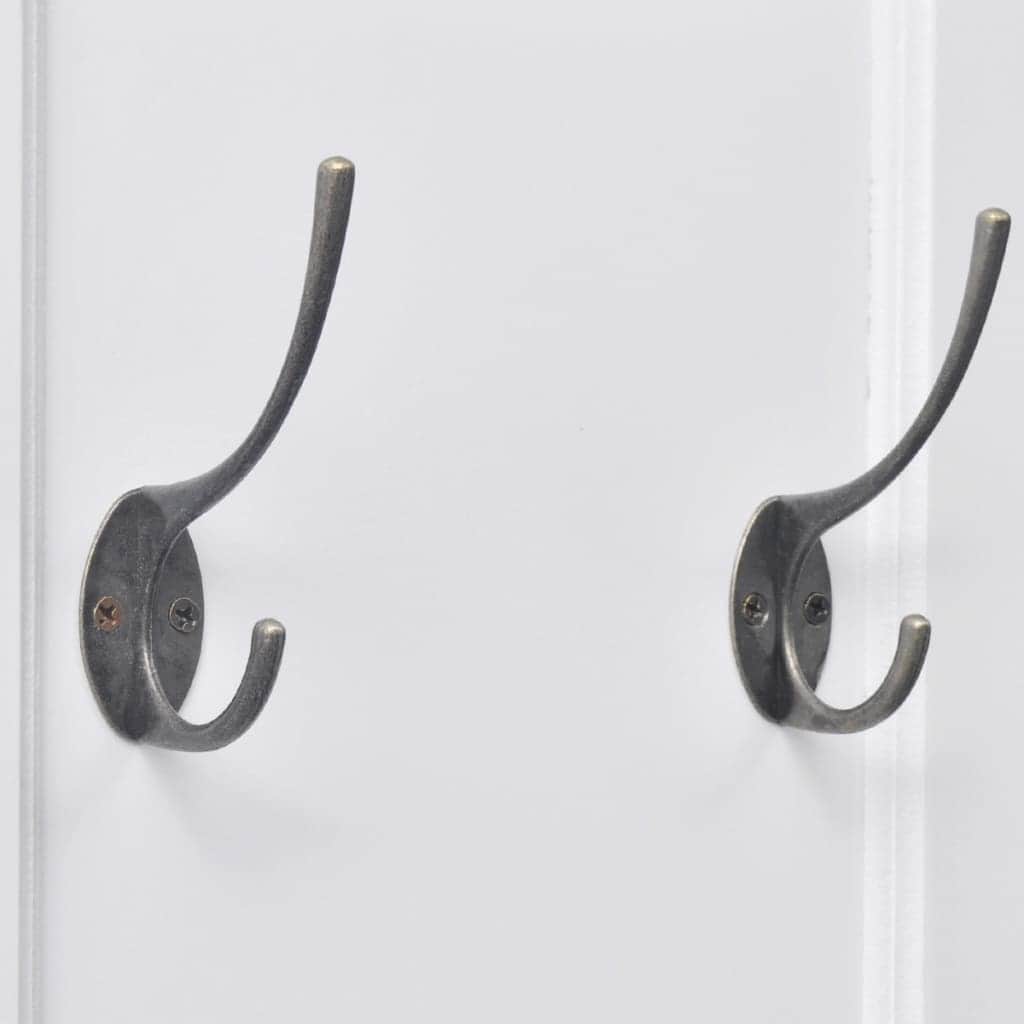 Coat & Hat Racks - Coat Racks 2 pcs White
