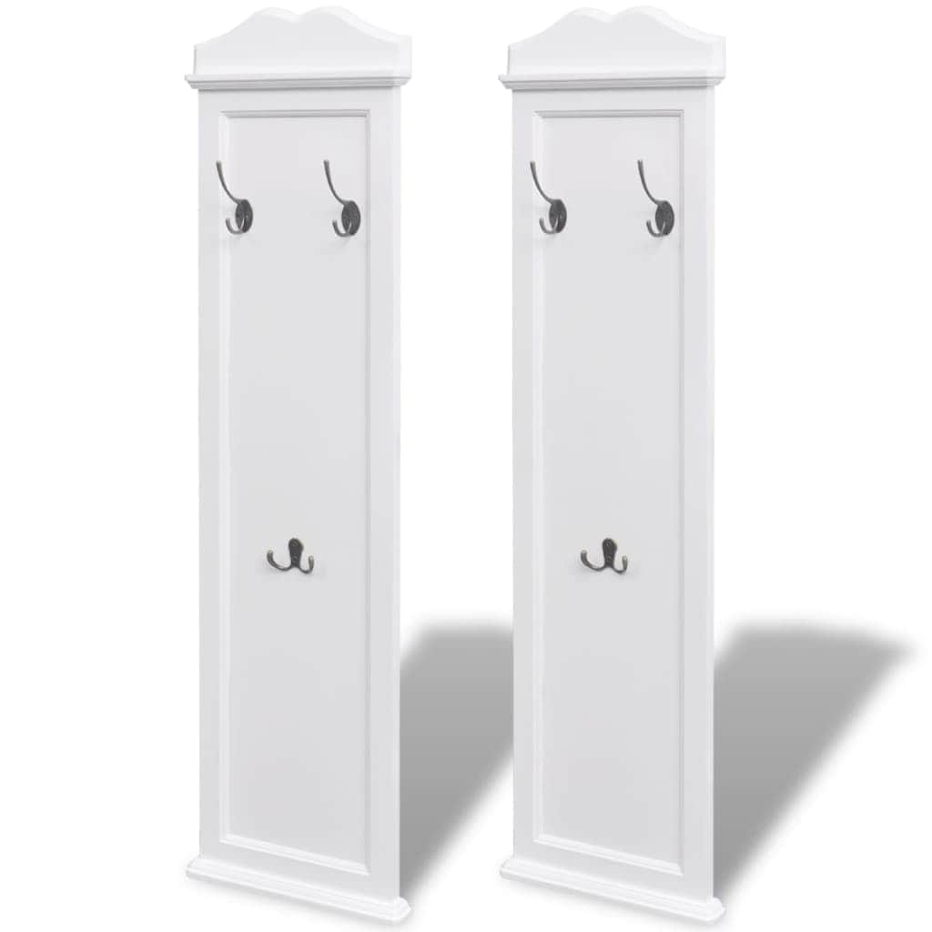 2 Pcs - Coat Racks 2 pcs White