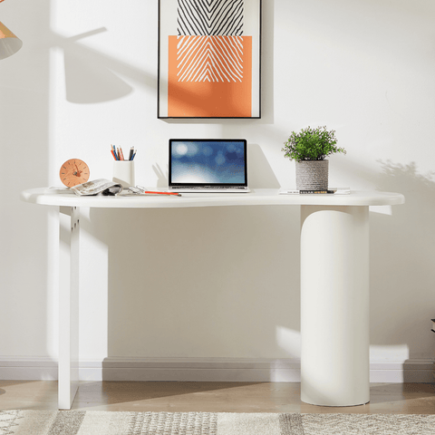 Cobble White Office Desk