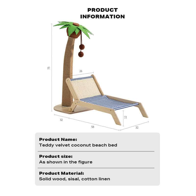 Coconut Comfort: Stylish Wood Lounge Chair & Pet Haven