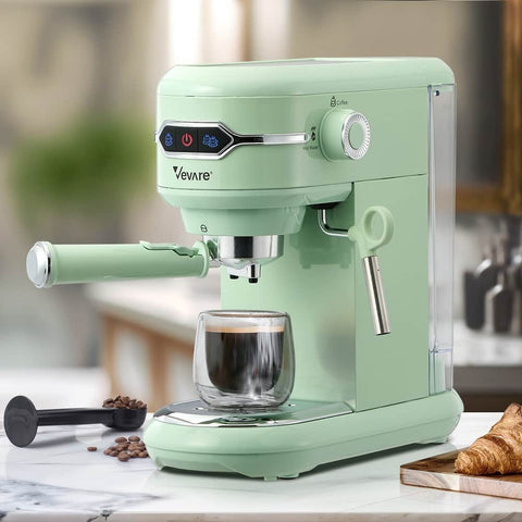 Coffee Machine Latte Cappuccino Maker 19 Bar With Milk Frother Mint