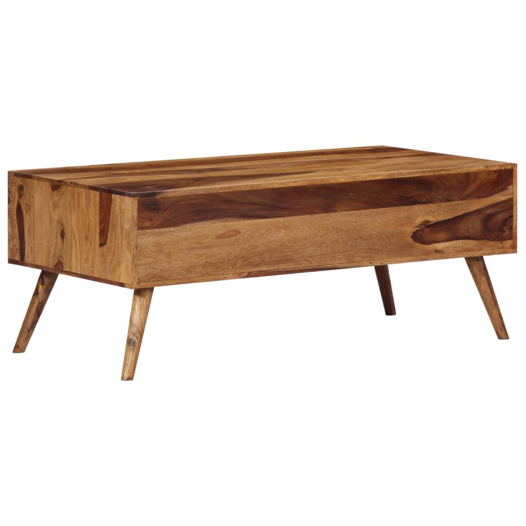 Coffee Table 2 Drawers Solid Sheesham Wood