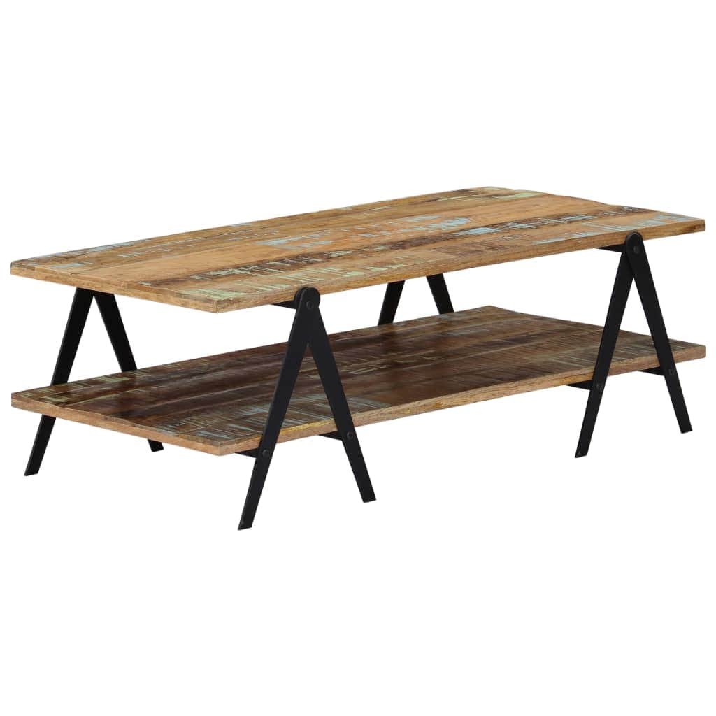 Coffee Table 2 Layers Solid Reclaimed Wood