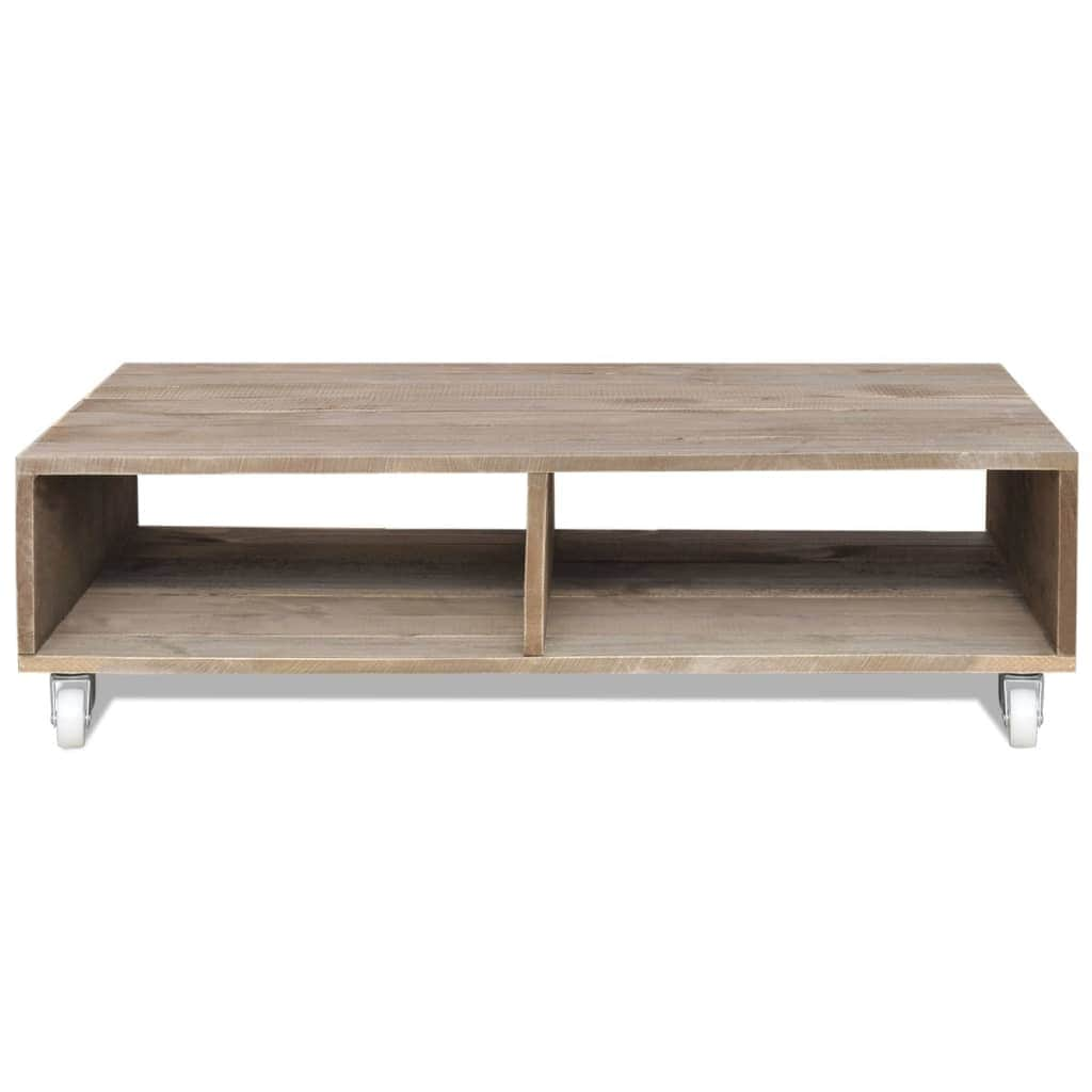 Coffee Table Brown Solid Wood