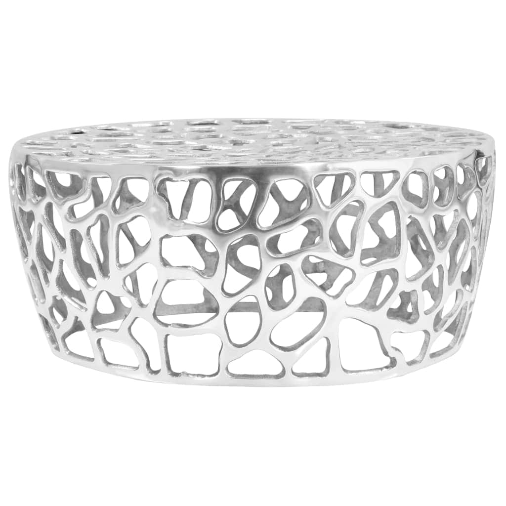 Coffee Table Casted Aluminium  Silver