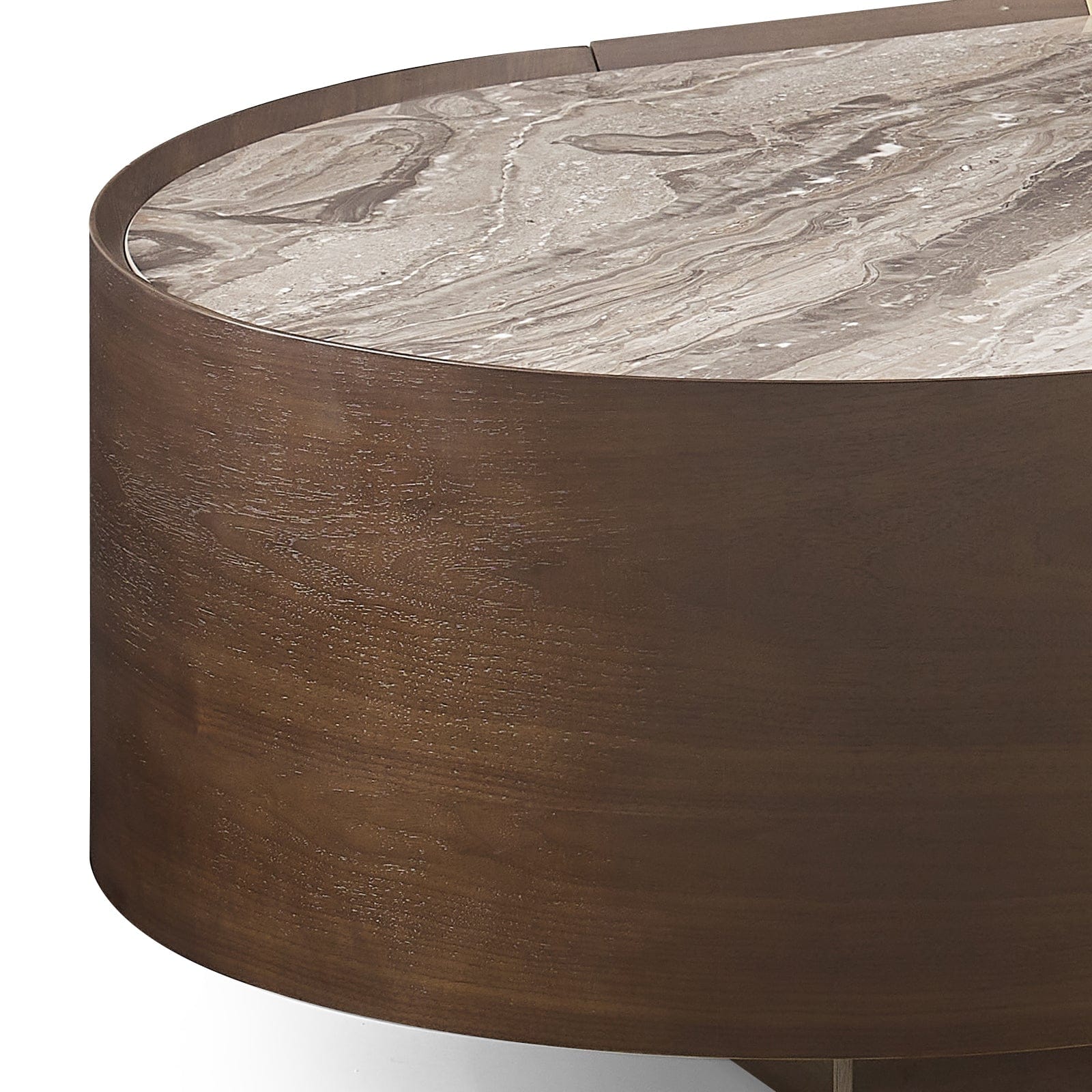 Coffee Table Mdf Board Melamine Interior Ample Storage In Dark Walnut Colour - Walnut colour