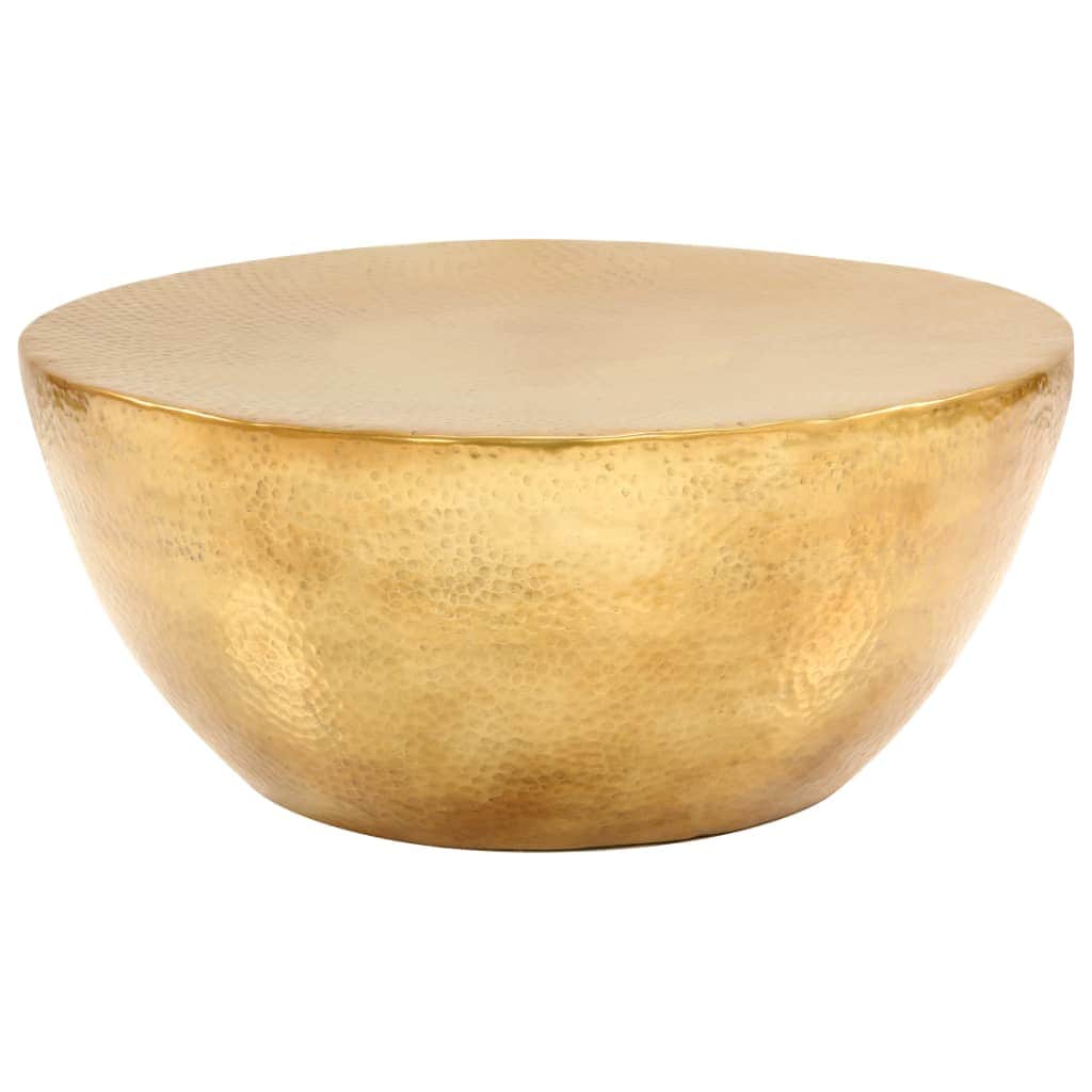 Coffee Table Hammered Aluminium  Brass