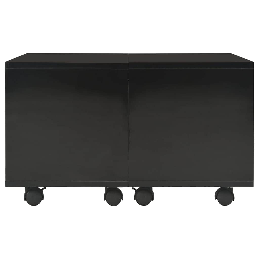 Coffee Table High Gloss Black Chipboard