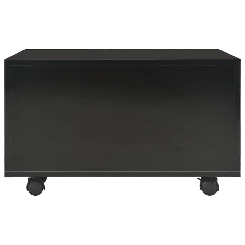 Coffee Table High Gloss Black Chipboard