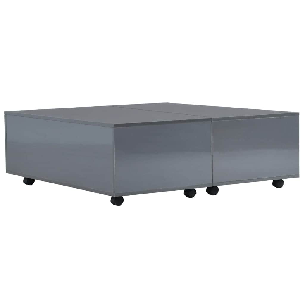 Coffee Table High Gloss - Grey - Simple deals