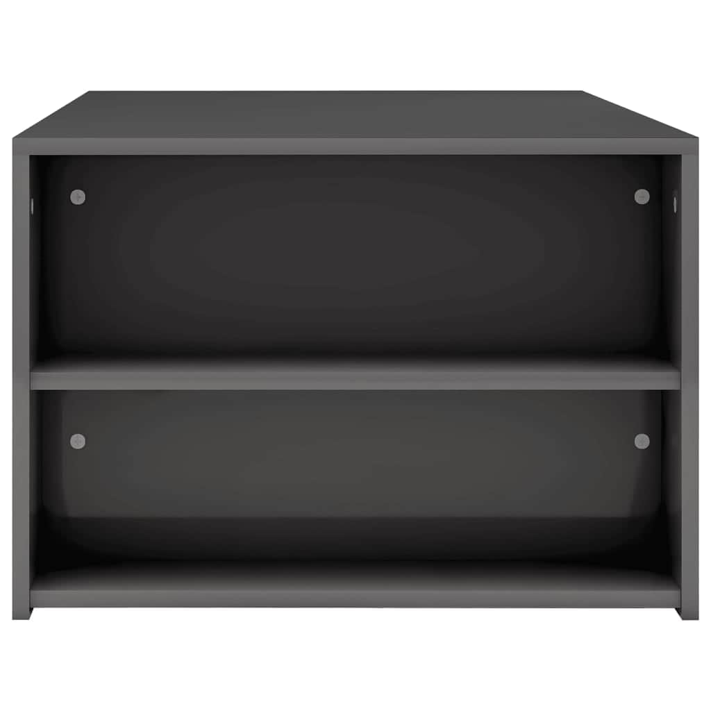 Coffee Table High Gloss Grey Chipboard