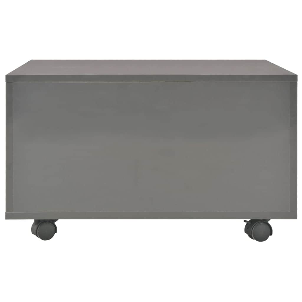 Coffee Table High Gloss Grey Chipboard - Simple deals