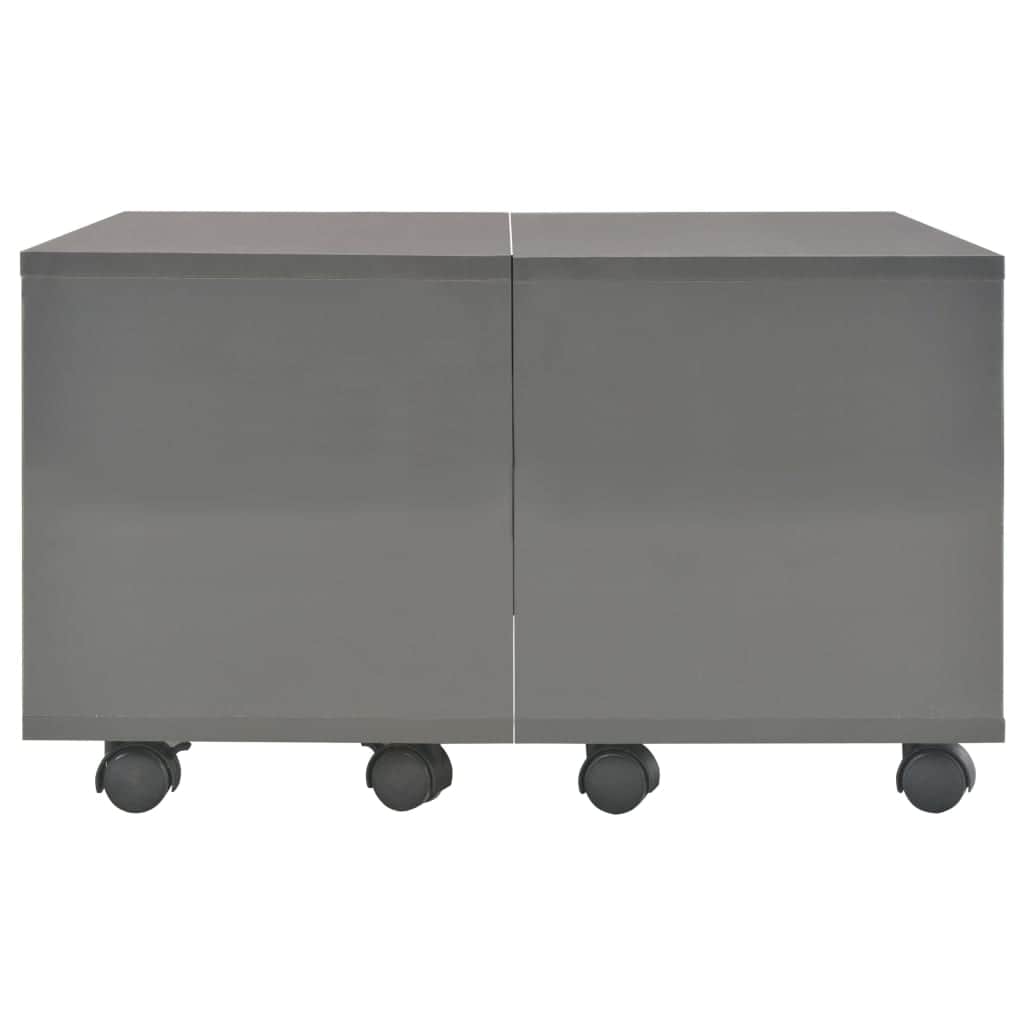 Coffee Table High Gloss Grey Chipboard - Simple deals