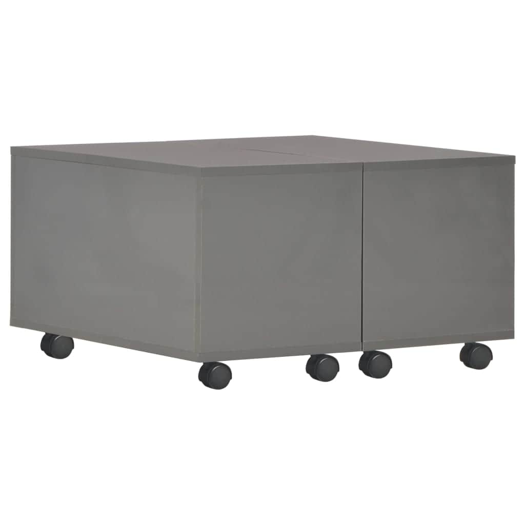 Coffee Table High Gloss Grey Chipboard - Simple deals