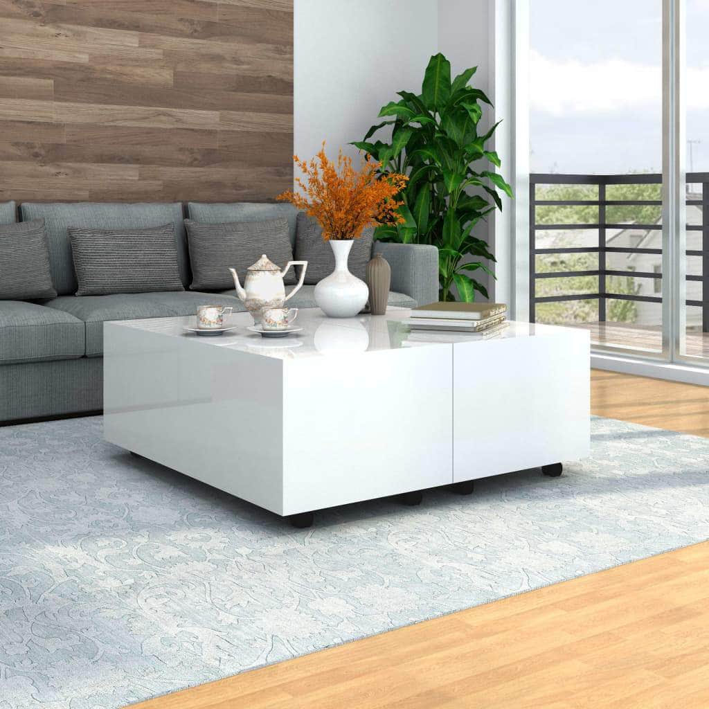 Coffee Table High Gloss - White - Simple deals