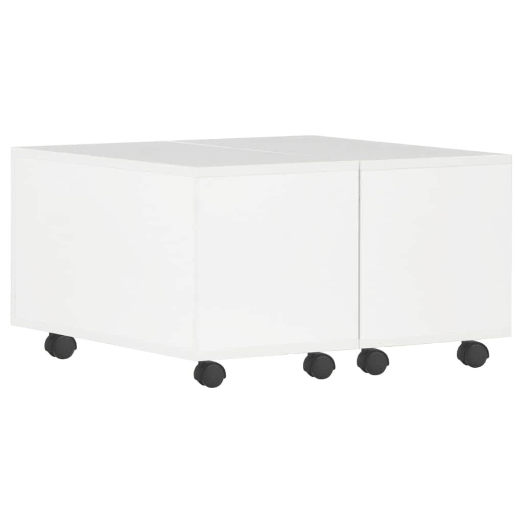 Coffee Table High Gloss White Chipboard