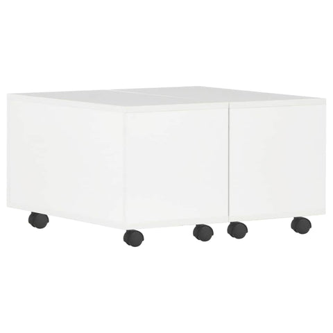 Coffee Table High Gloss White Chipboard