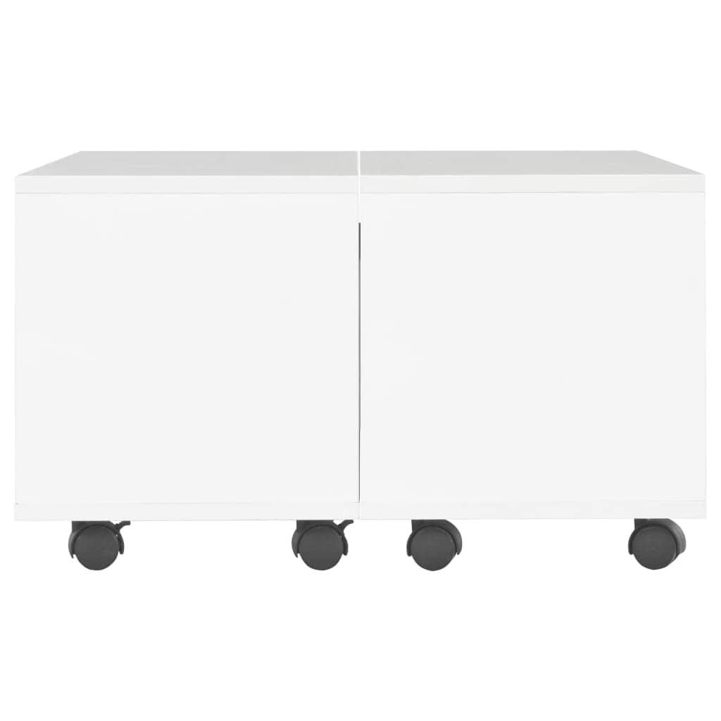 Coffee Table High Gloss White Chipboard