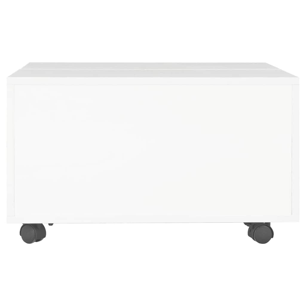 Coffee Table High Gloss White Chipboard