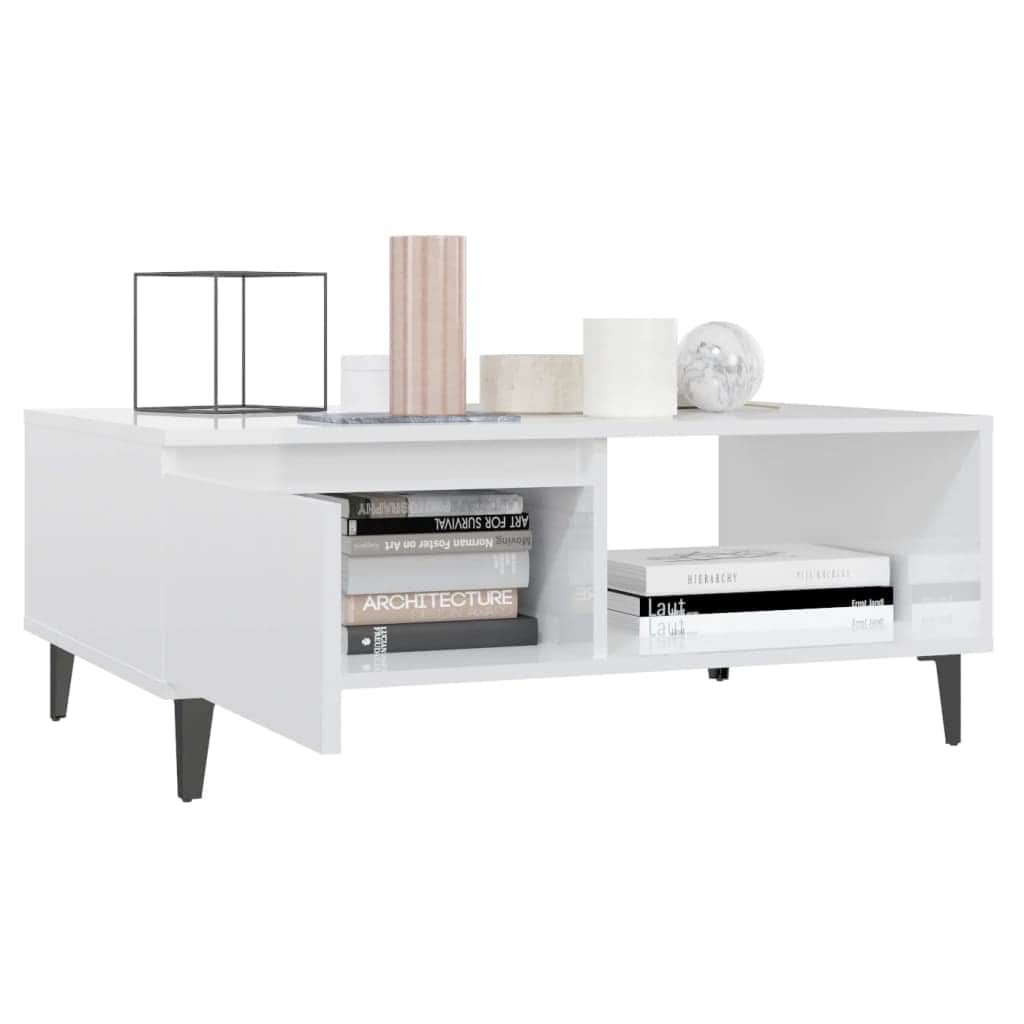 Coffee Table High Gloss White - Engineered Wood