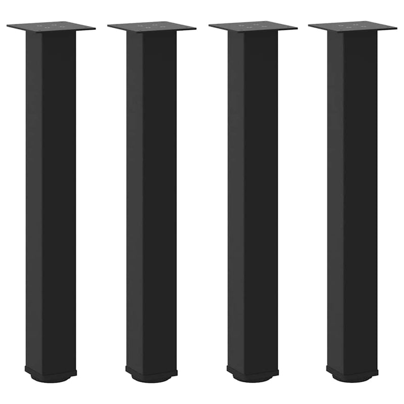 4 Pcs - Coffee Table Legs 4 pcs Black Steel - Stylish