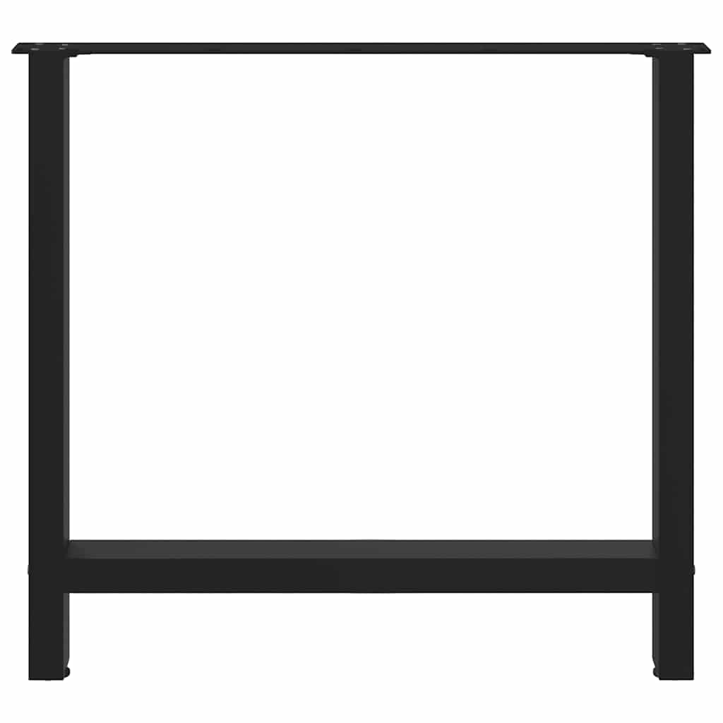 Coffee Table Legs Black 2 pcs - Steel with Steel finish