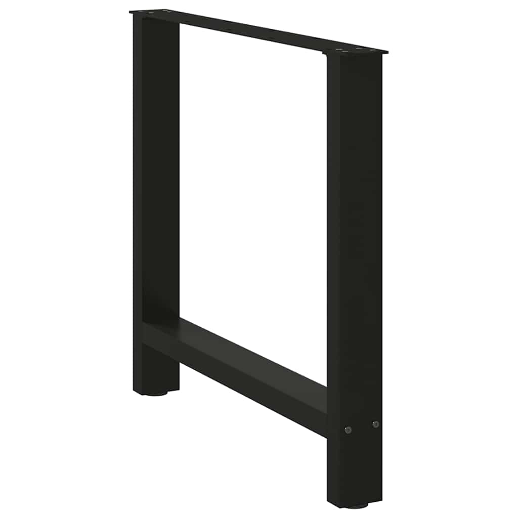 Coffee Table Legs Black 2 pcs Steel, Steel finish
