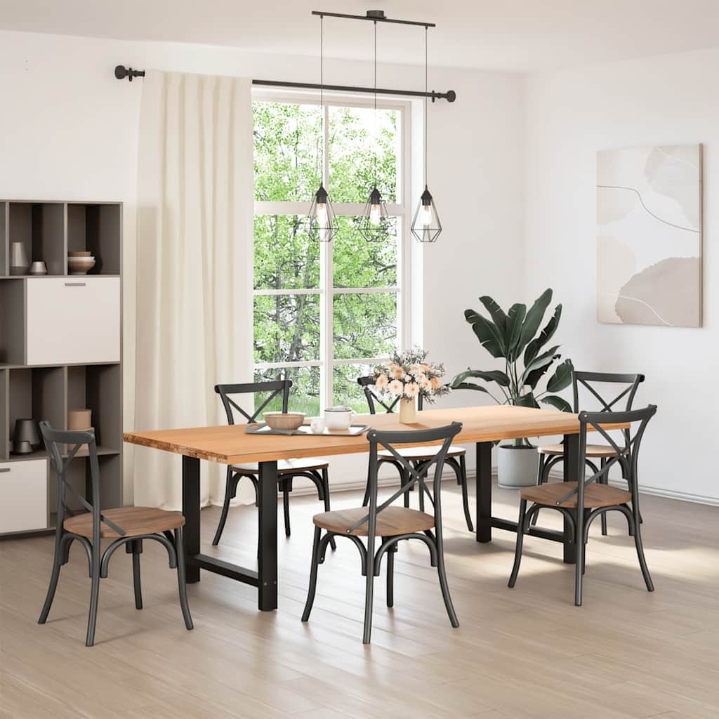 Coffee Table Legs Black 2 pcs Steel-Stylish