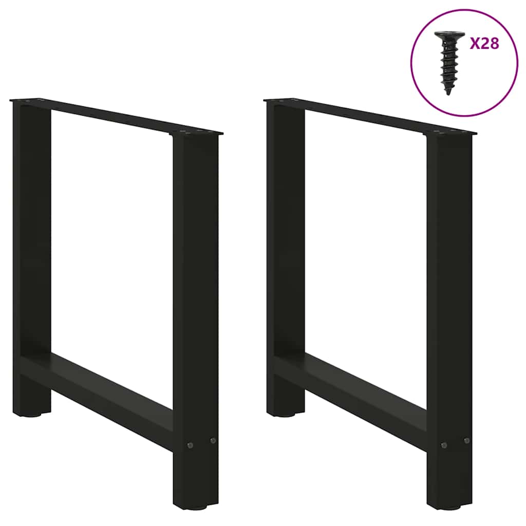 Coffee Table Legs Black 2 pcs Steel-Stylish