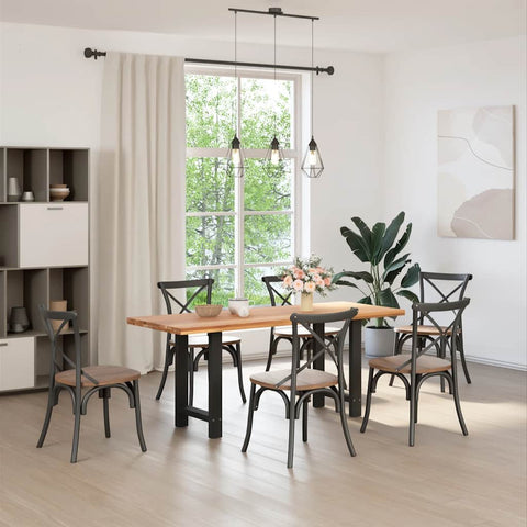 Coffee Table Legs Black 2 pcs Steel-Stylish