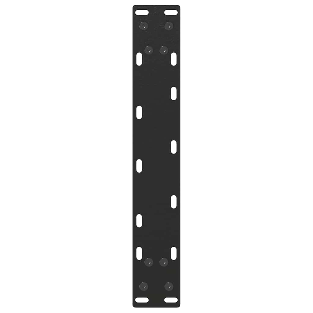 Steel finish - Coffee Table Legs U-Shaped 2-pcs Black Steel