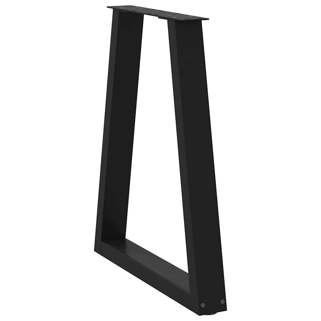 Coffee Table Legs V-Shape 2 pcs Black Steel, Steel finish