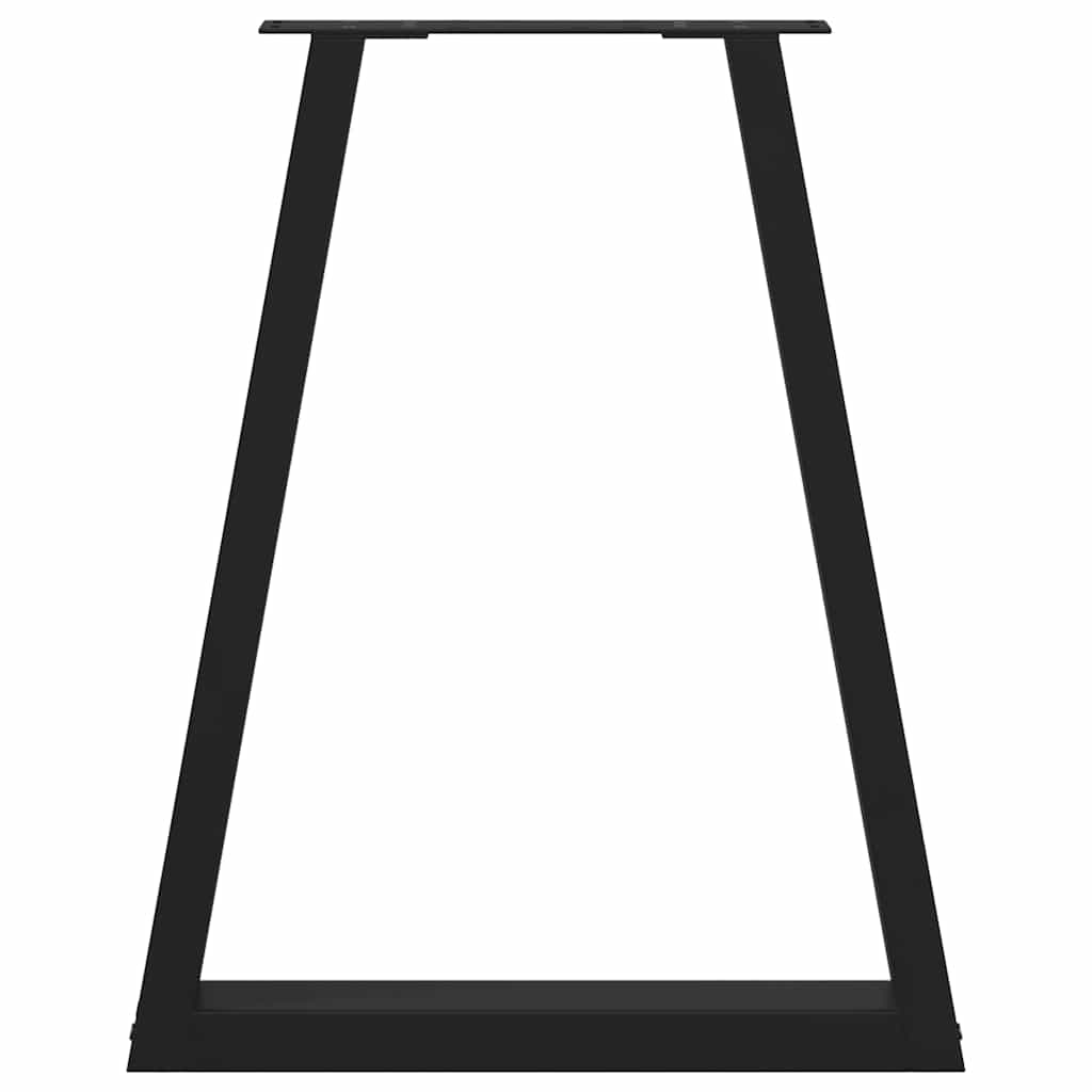 20QV - Coffee Table Legs V-Shape 2 pcs Black Steel