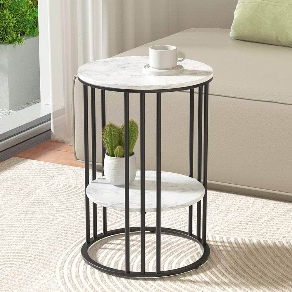Coffee Table Marble Effect Square