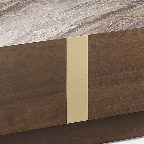 Coffee Table Mdf Board Melamine Interior Ample Storage In Dark Walnut Colour