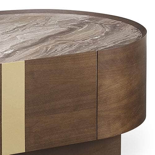 Coffee Table Mdf Board Melamine Interior Ample Storage In Dark Walnut Colour
