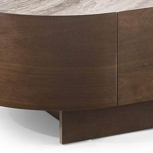 Coffee Table Mdf Board Melamine Interior Ample Storage In Dark Walnut Colour