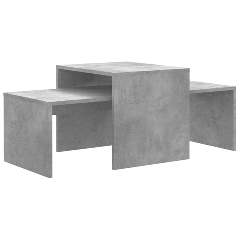 Coffee Table Set Concrete Grey Chipboard