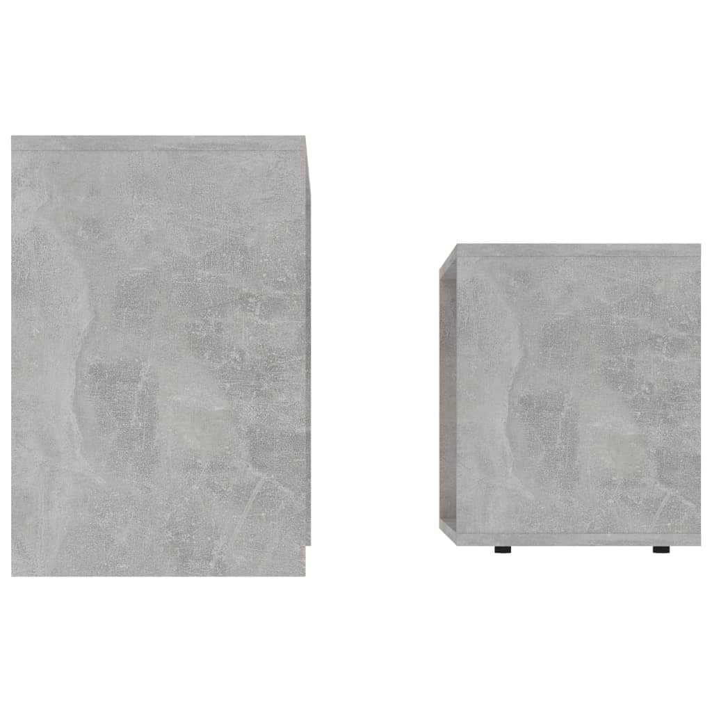 Coffee Table Set Concrete Grey Chipboard