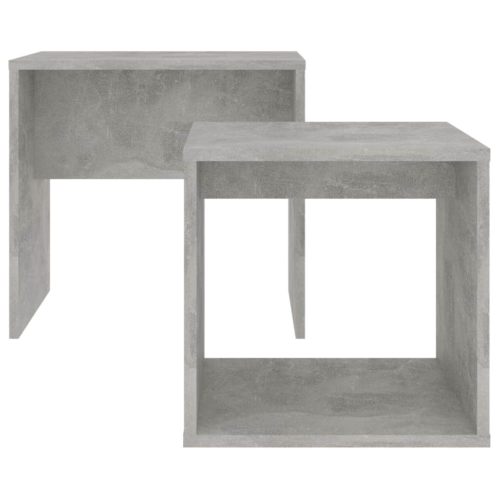 Coffee Table Set Concrete Grey Chipboard