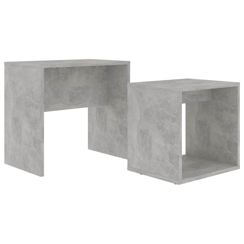 Coffee Table Set Concrete Grey Chipboard
