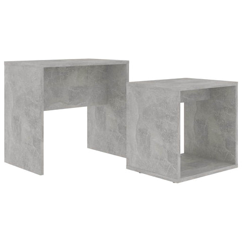 Coffee Table Set Concrete Grey Chipboard