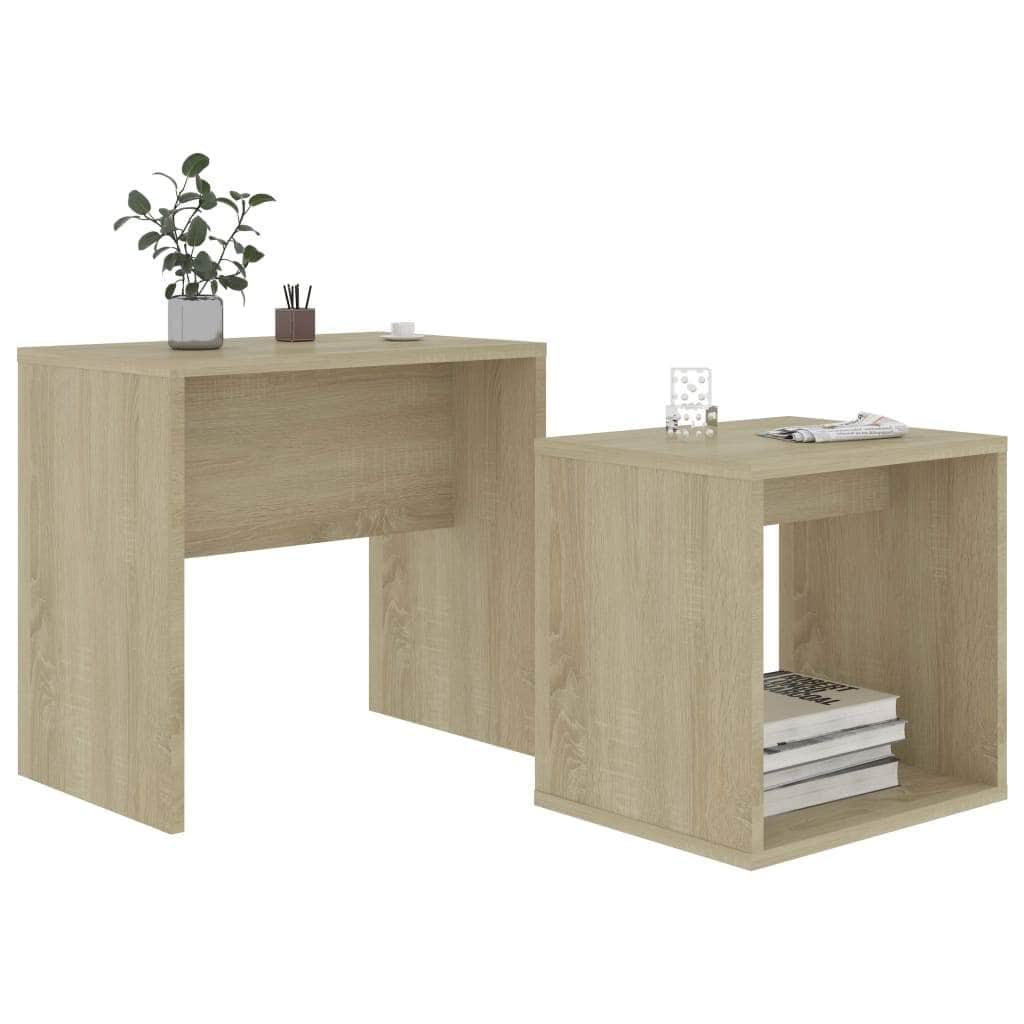 Coffee Table Set Sonoma Oak Chipboard