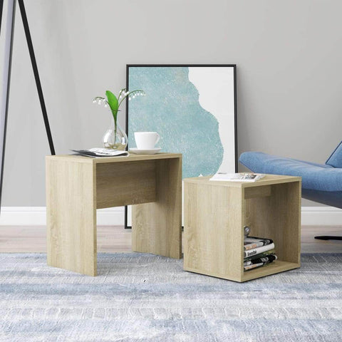 Coffee Table Set Sonoma Oak Chipboard