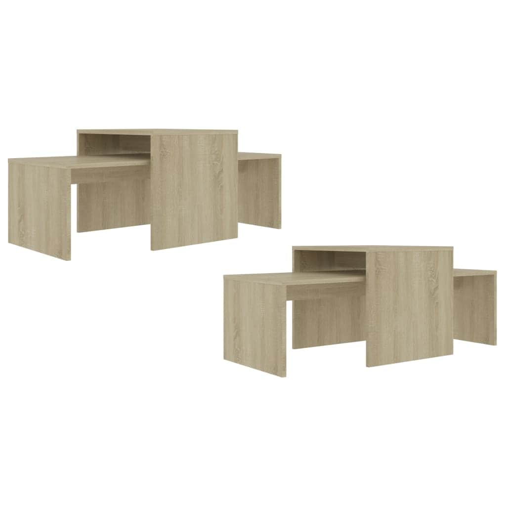 Coffee Table Set Sonoma Oak Chipboard