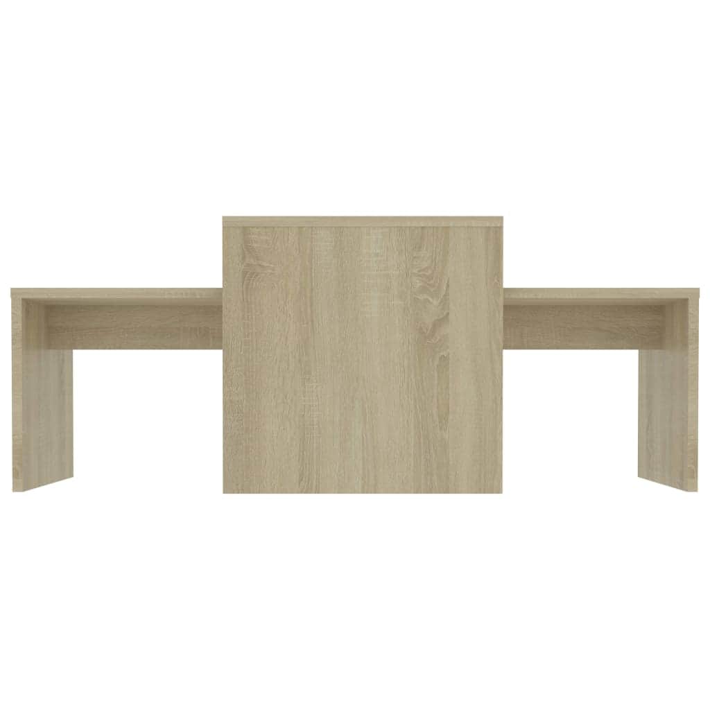 Coffee Table Set Sonoma Oak Chipboard